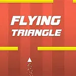 赤い背景に白い文字で「FLYING TRIANGLE」と書かれた画像で、下部に白い三角形が描かれている。