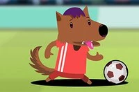 かわいい犬のフットボール大会