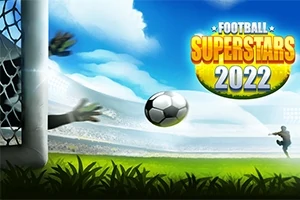 サッカーボールがゴールに向かって飛んでいく様子とフィールドの風景。
