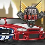 青いスポーツカーと赤いスポーツカーのイラストが背景の都市のシルエットとともに描かれた画像。