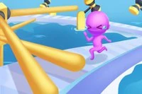人気のゲーム、Fun Race 3Dで他のキャラクターと競走