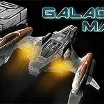 宇宙船が光を放ちながら飛行し、周囲に箱型の物体が描かれた画像。