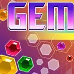 カラフルな宝石と「GEMS」という文字が描かれた明るい背景のイラスト。