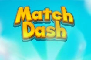 青い背景に黄色の立体的な文字で「Match Dash」と書かれています。