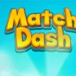 青い背景に黄色の立体的な文字で「Match Dash」と書かれています。
