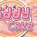 ピンク色の円形ケーキのイラストに「Giddy Cake」と書かれた明るいロゴ。