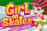 スケートの女の子が仕事に復帰