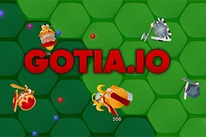 緑の六角形の背景に、中央に赤い文字で「GOTIA
