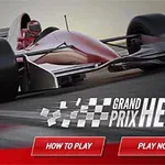 赤いレーシングカーがトラックで疾走する様子。