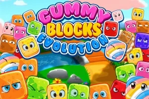 カラフルな表情を持つ四角いキャラクターたちが画面全体を囲む。