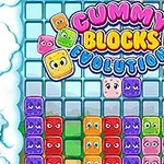 カラフルな表情を持つ四角いキャラクターたちが画面全体を囲む。