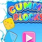 カラフルな雲の背景に「GUMMY BLOCKS」と描かれたロゴと、星柄の四角いブロックが並ぶ画像。