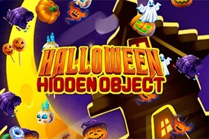 ハロウィンのテーマでカボチャや幽霊が散りばめられたカラフルな夜の背景。