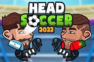 2人のアニメキャラクターがサッカースタジアムで対面している。