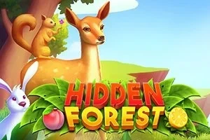 鹿とリスとウサギが描かれた森の背景に「HIDDEN FOREST」と書かれている。