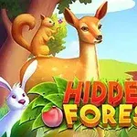 鹿とリスとウサギが描かれた森の背景に「HIDDEN FOREST」と書かれている。