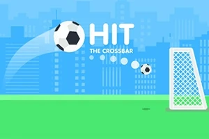サッカーボールがゴールポストに向かって飛んでいる青空のグラフィック背景。