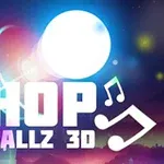 夜空を背景に、光る球体と音符がデザインされたカラフルなビジュアル。