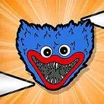 青い毛むくじゃらのキャラクターが大きく開いた口と鋭い歯を見せている。