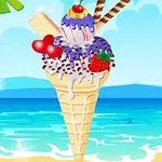 カラフルなアイスクリームとスムージーが並んでいる鮮やかな画像。