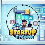 ゲーム内のアートワークで、中央にノートパソコンを操作するキャラクターと、周囲にアプリのアイコンが配置されています。