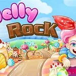 ピンクの髪と赤いリボンのキャラクターが、カラフルなお菓子の国の中にいるイラスト。