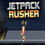 ジェットパックを背負ったキャラクターが空中を移動する様子が描かれた画像。