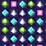 カラフルな宝石がグリッド上に規則正しく並んでいる画像。