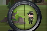 ジャングルで兵士を撃つ