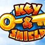 金色の鍵と「KEY & SHIELD」の文字が描かれたカラフルなロゴ。