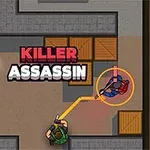 トップダウンビューの迷路のような環境で、武器を持ったキャラクターが移動している様子。