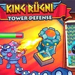 青いロボットと砲台が炎を噴射しているイラストとマップの小さな表示。