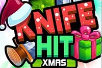 ナイフを投げてクリスマスのテーマに刺そう