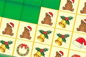 クリスマスのテーマで、サンタ帽を被ったクマやヒイラギの付いたベルが描かれたタイルが並んでいるイメージ。