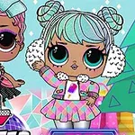 カラフルな衣装を着た2体の人形が並んでいるイラスト。
