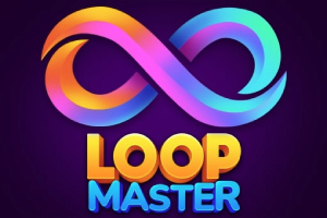カラフルな無限大記号と「LOOP MASTER」という文字が描かれたデザイン。
