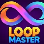 カラフルな無限大記号と「LOOP MASTER」という文字が描かれたデザイン。