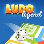 青い背景に、ゲームボードとサイコロ、コマが描かれているイラスト。