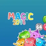 青い背景にカラフルな数字ブロックと楽しそうな顔をしたキャラクターたちが描かれています。