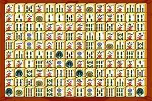 多数の麻雀牌が整然と並べられている画像。
