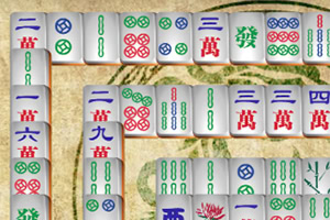 Mahjong Connect 2 Online 麻雀の牌が並んでいる様子。