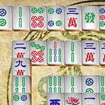 Mahjong Connect 2 Online 麻雀の牌が並んでいる様子。
