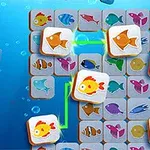 カラフルな魚のイラストが描かれたタイルがグリッド状に並んでおり、一部のタイルが緑色の線で結ばれている。