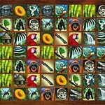 色とりどりのタイルがグリッド状に並び、動物や自然のイメージが描かれています。