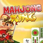 中国風の衣装を着たキャラクターと麻雀牌が並んでいるカラフルなイラスト。