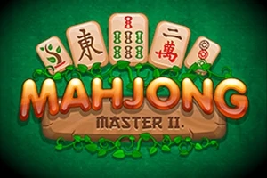緑の背景に、上部に麻雀牌が並び、中央に「MAHJONG MASTER II」と書かれているイメージ。
