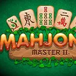緑の背景に、上部に麻雀牌が並び、中央に「MAHJONG MASTER II」と書かれているイメージ。