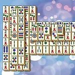 麻雀牌が背景に配置され、背後にぼかされた青と紫の光の模様が広がっている。