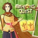 緑の背景に和服を着た人物と麻雀の牌が描かれているイラスト。