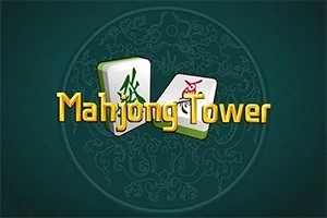 緑の背景に2枚の麻雀牌と「Mahjong Tower」の文字。